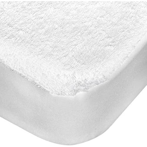 Terry waterproof mattress protector - king size (180 x 200cm) - white