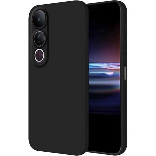 Protective case for Vivo V50 Lite 5G/Vivo V50 Lite (4G) (6.75 inch) made of silicone and liquid TPU, scratch-resistant, ultra-thin soft silicone, black