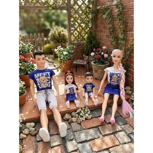 4-in-1 Family Doll Play Set – Family Role-Play Toy for Kids
