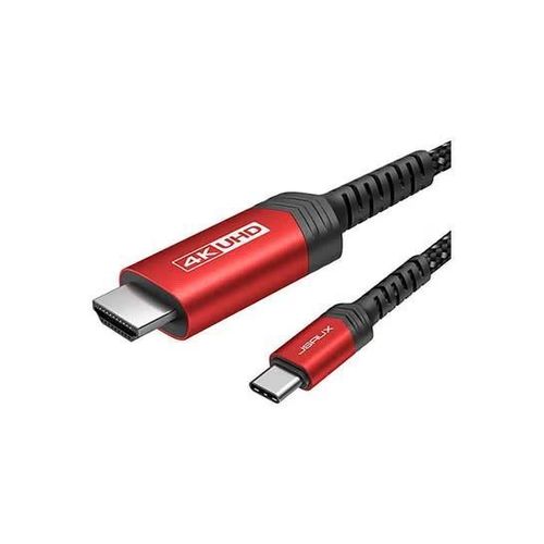 USB-C to HDMI Male Cable, 3m – Black & Red