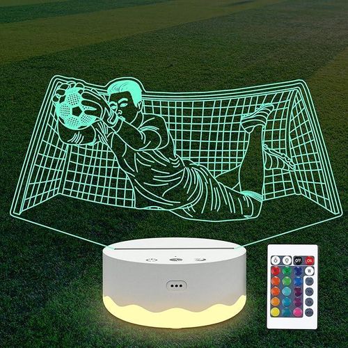Gifticious Football Gifts for Boys Cool Football Goalie Night Light 3D Optical Illusion LED Lamp with Remote Control 16 Colors Changing Soccer Birthday Christmas Gift Idea for Sport Fan Girls Man From black horse