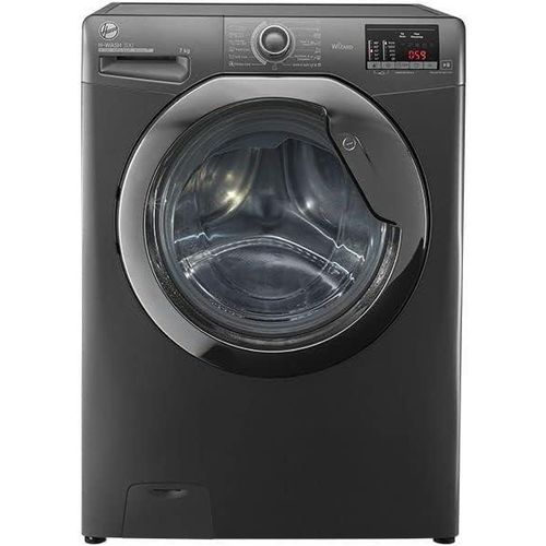 Washing Machine Front Loading Fully Automatic Capcity 7 Kg-1100 RPM -Steam Function -WIFI -KG Mode-3D Wash Cycle- Easy Iron-Rapid Wash-Italian Technology-Silver H3WS173DC3R-ELA