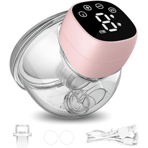 Wearable Hands Free Breast Pump, Portable Electric Breast Pump for feeding,3 Modes & 9 Suction Levels Low Noise with 24mm Silicone Flange 200ml