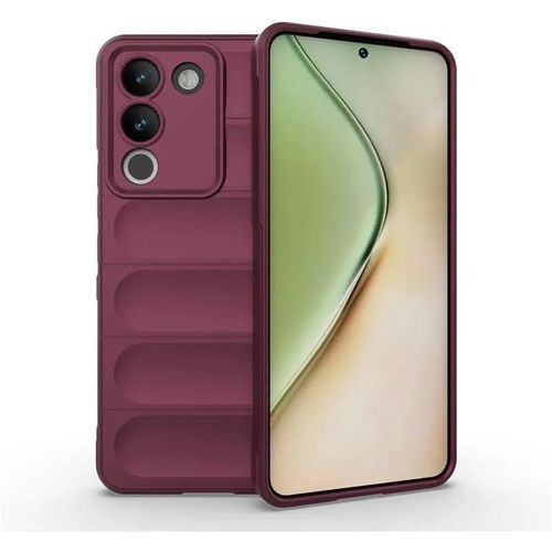 New Armor Shockproof Back Bumper Soft TPU Fundas Compatible with Vivo V29E 5G / V30 lite 5G (Plum)