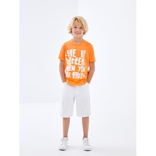 Crew Neck Printed Short Sleeve Boy T-Shirt