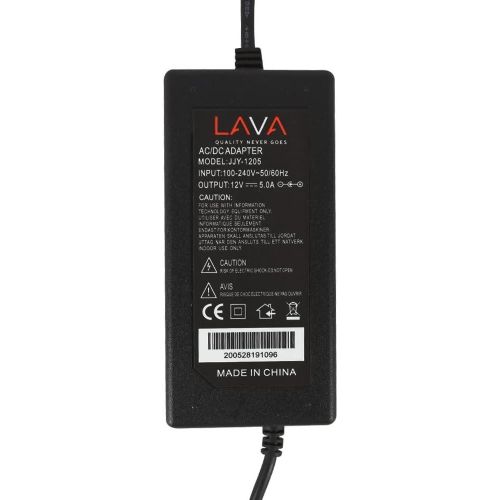 KM Technology AC to DC Power Adapter Transformers- EU Plug 12V- 5A Max compatible with Security Cameras- CCTV DVR NVR- ADSL Routers- LED Strip and Many Devices 40cm cable and 4 Socket - Black