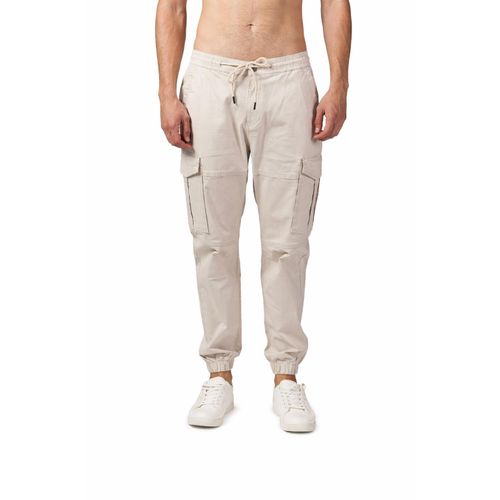 Men’s Cargo Pants – Elastic Waist with Drawstring – Practical Multi-Pocket Design – Beige