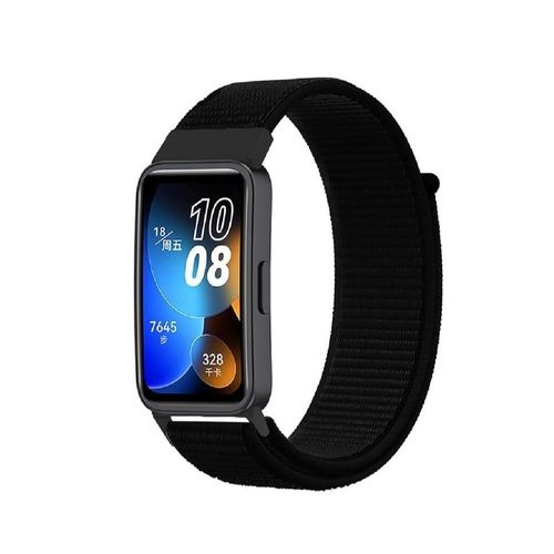 سوار ساعة نايلون لساعة هواوي باند 10، سوار رياضي بديل قابل للتعديل، متوافق مع حزام نايلون رياضي أسود