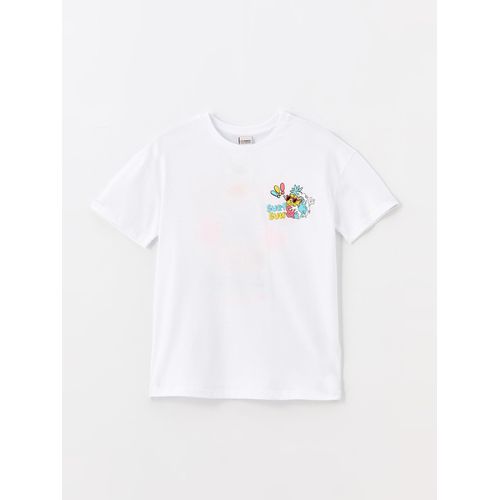 Crew Neck Printed Short Sleeve Girl's T-Shirt