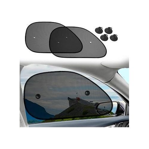 KEVWR 2 PCS Car Accessories Side Window Sun Shade, Glare and UV Rays Protection for Your Child, with Sun UV Protection, Reduce Damage from Direct Bright Sunlight and Heat, Universal Car Window Shade