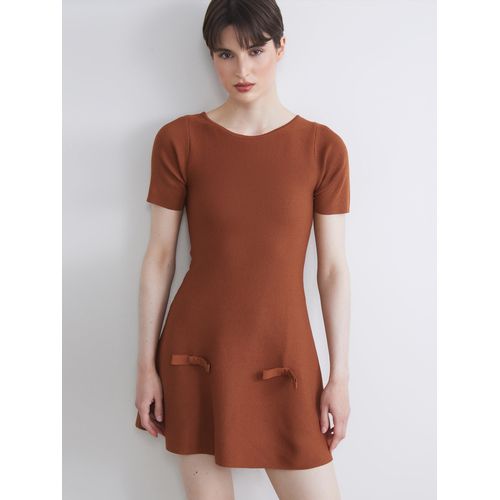 Crew Neck Mini Knitwear Dress