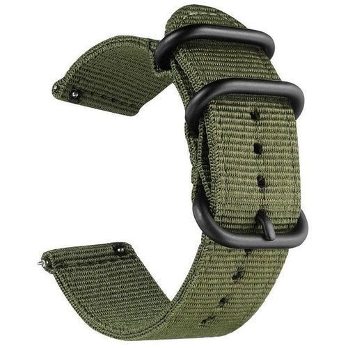 حزام نايلون قماشي 22 مم باللون الأخضر يناسب ساعة هونر ماجيك 46 مم