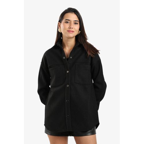 Button-Down Fleece Overshirt