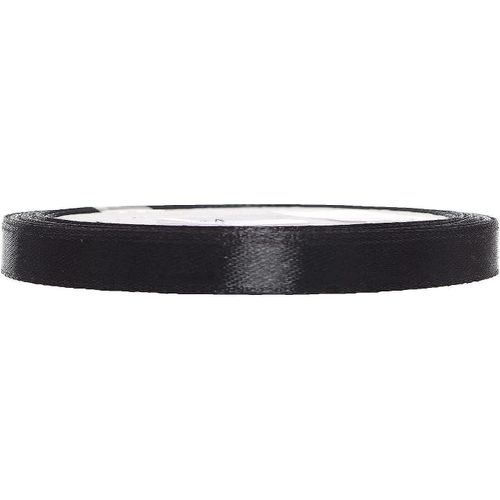 Black Satin Ribbon, 0.8cm, 2 Pieces