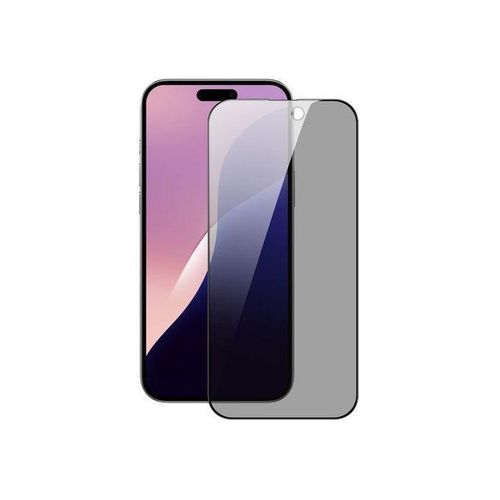 cy Screen Protector for iPhone 16 - Special Tempered Glass Film Anti-Spy Black