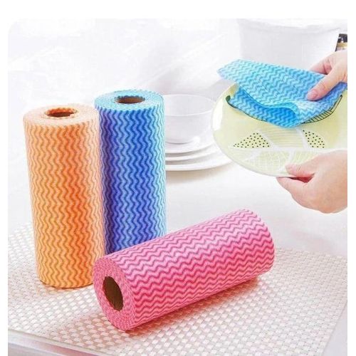 A roll of washable and reusable drying tissues 50 tissues