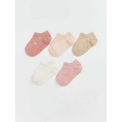 Baby Girl Anti-Slip Sole Bootie Socks 5-Pack