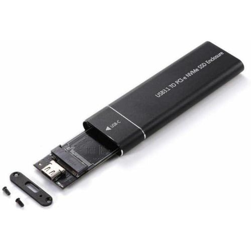 NVME SSD Enclosure, M.2 NVME to USB C Adapter with Black case, USB 3.1 Gen 2 (10 Gbps) M2 PCIE SSD