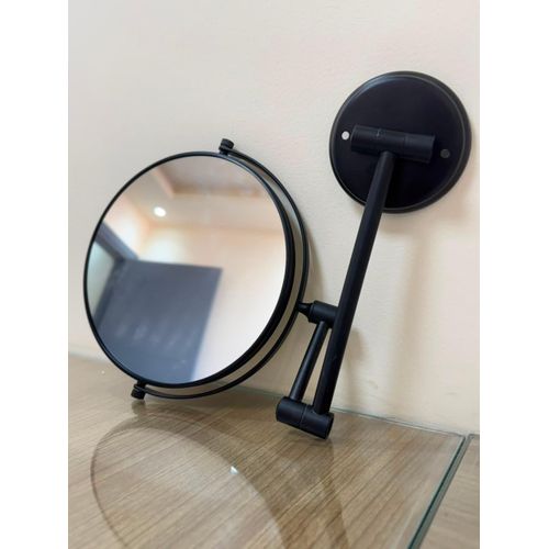 360° Adjustable Wall Makeup Mirror – Black