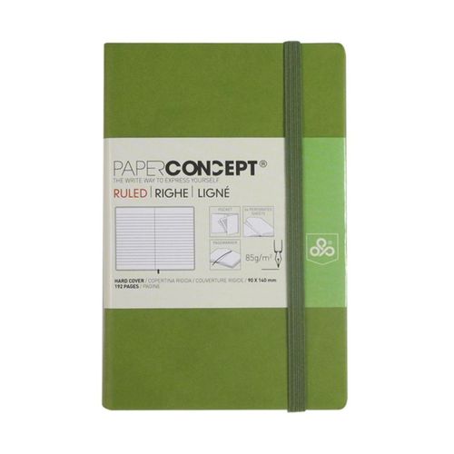 PAPER CONCEPT Executive Notebook Hard cover - Assorted Colors - 14 x 9 - Kiwi