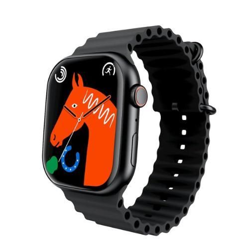 ساعة ذكية من دبليو آند أو مع خاصية المكالمات الصوتية و مساعد المحادثة موديل X9 برو 2 باللون الأسود مع تقنية NFC