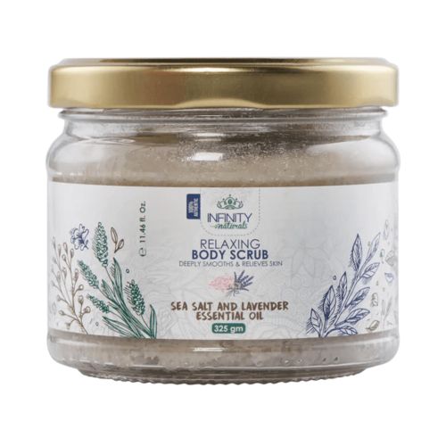 انفينيتي ناتشورالز مقشر مهدئ للجسم باللافندر واملاح البحر 325 جم
