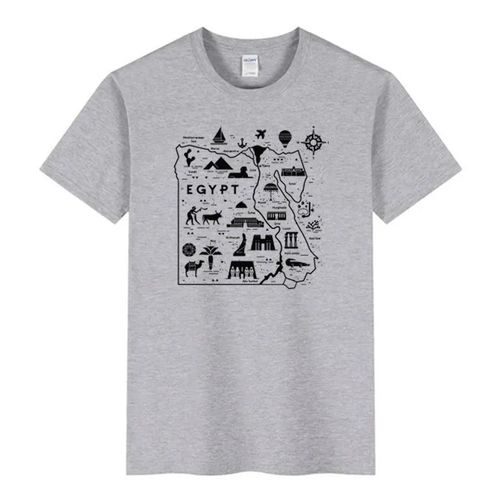 Map of Egypt/ Egyptian /cottonT-shirt (Grey) size(XL)
