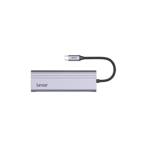Lexar H31 7-in-1 USB-C Hub I USB 3.2 Gen1 I Type-C 3xUSB-A I HDMI, SD & MicroSD Slot I PD 100W Grey