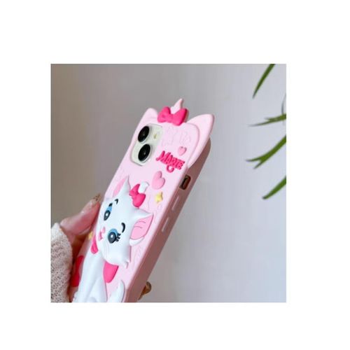 3D Cartoon Mary Kitty View Case, Premium Silicone Case Compatible with 13 pro max