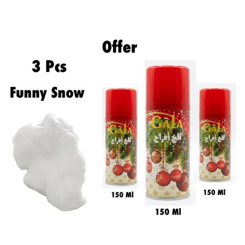فوم ثلجي تعبئه 150 مل للاعياد والمناسبات 3 قطعه
