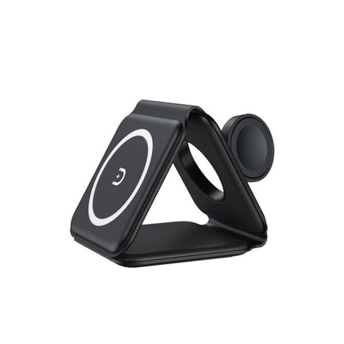 Foldable Magnetic 3-in-1 Wireless Charger - LED Logo Stand