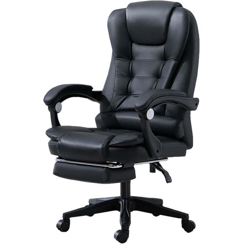 Executive High-Back Office Computer Chair - Ergonomic for Home and Office, Swivel Task With Headrest, Backrest, Footrest - PU Leather Gaming With 7 Massage Points El-Motahida
