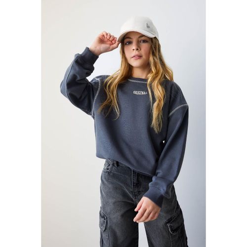 Girl Oversize Fit Crew Neck Sweatshirt