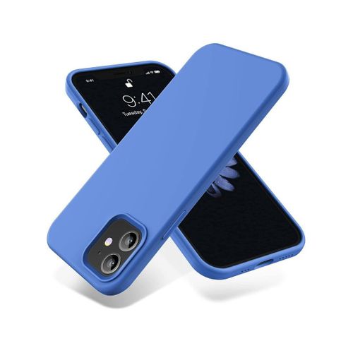 متوافق مع جراب هاتف آيفون 11 61 بوصة جراب من السيليكون السائل جراب حماية كامل للجسم مقاوم للصدمات جراب هاتف نحيف بطانة داخلية ناعمة من الألياف الدقيقة مقاومة للخدش أزرق