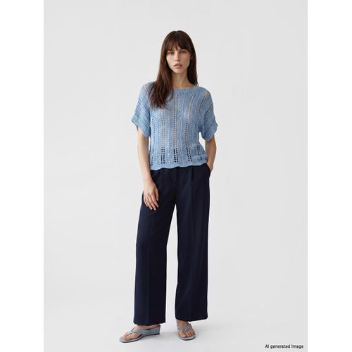 Wideleg Women's Fabric Trousers