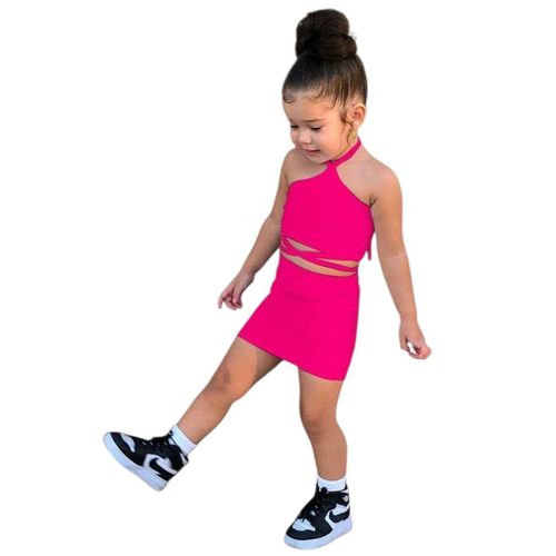 Girls' cotton Lycra set from 2 to 5 years