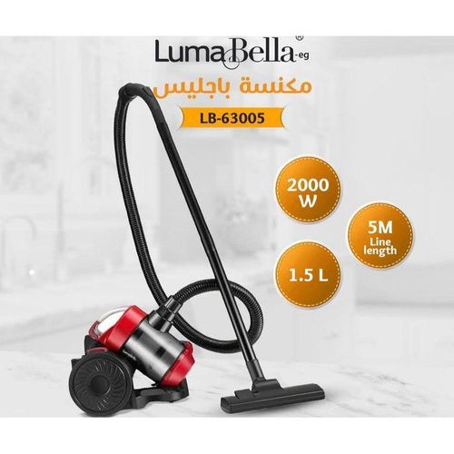 Bagless vacuum cleaner/Filter system/5m cord/1.5L capacity/2000W