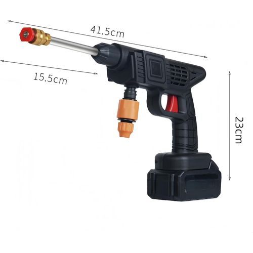 Portable Cordless Car Washer Water Pump with Foam Bottle and Multiple Accessories