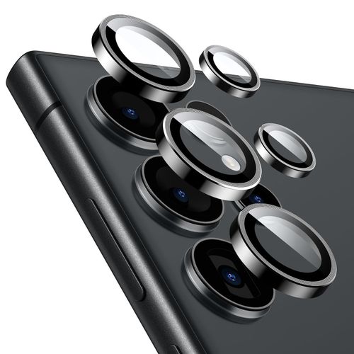 Camera Protection for Samsung Galaxy S24 Ultra Camera Protection, Scratch-Resistant, 9H Hardness, HD Lens Protection, Protective Film, Lens Screen Protector Glass - Black