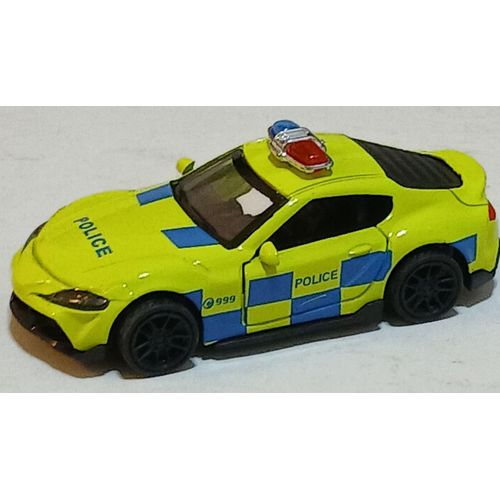 METAL GREEN POLICE CAR TOY