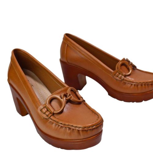Elegant Women’s Shoe with a Comfortable 7 cm Heel-camel