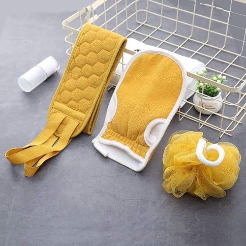 Back Scrubber, Glove And Bath Sponge Set For Men And Women, Can Deep Clean Your Body