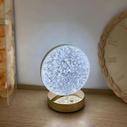 Touch-Enabled Bedside Lamp - Portable LED Night Light with 3 Brightness Settings, Stepless Dimming, Foldable Design, Moon-Shaped for Sleep Friendly Room Illumination