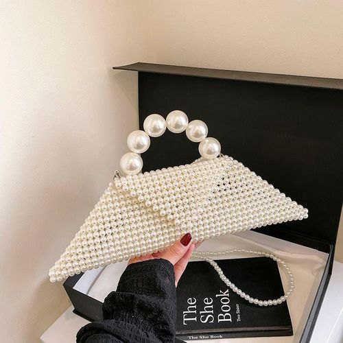 A beautiful off-white pearl handbag for women