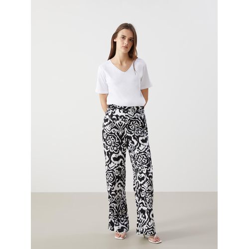 Elasticated Waist Patterned Women's Trousers