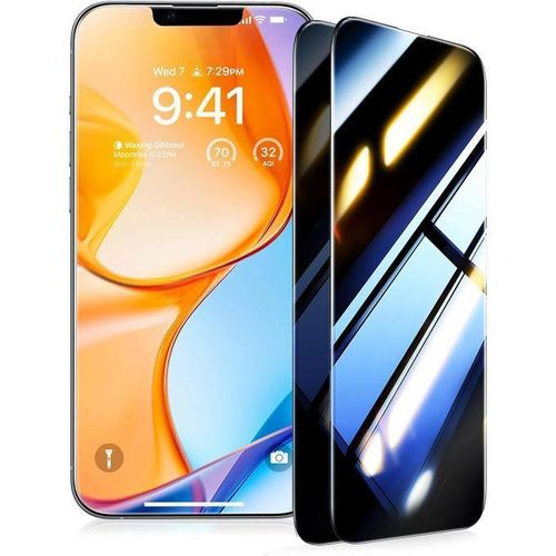 9H+ Privacy Screen Protector for iPhone 13 Pro Max Invisible Privacy Shield, Full Coverage Tempered Screen Protector with Longer Durability, 2 Pack