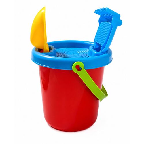 Kids Beach & Sand Toy Set 4 Pieces with Bucket, Sifter & Sand Tools – Assorted Colors