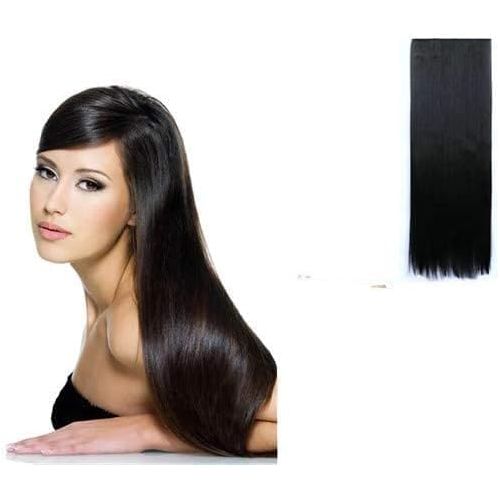 Synthetic Hair Extension Long Straight Black Color