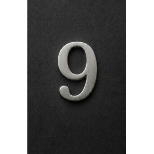 High-Quality Nickel Metal Apartment Door Number 9