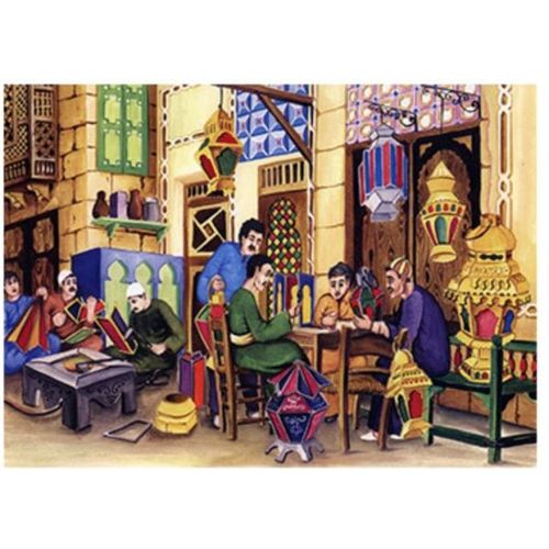 Egyptian People Landscape Tableau 40cmx 30cm